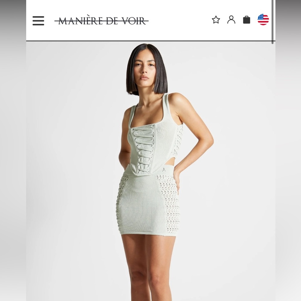 maniere de voir matching knit skirt set